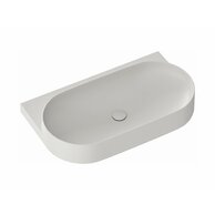 Umyvadlo Ravak Yard 80 keramické tenkostěnné, na konzoli nebo konstrukci Yard, s otvorem pro baterii, smoke grey, XJX0O280000