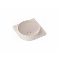 Umyvadlo Ravak Yard 45 C keramické rohové tenkostěnné, na konzoli Yard, bez otvoru, alabaster pink, XJX0G045000