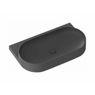 Umyvadlo Ravak Yard 80 keramické tenkostěnné, na konzoli nebo konstrukci Yard, s otvorem pro baterii, antracit, XJX03280002