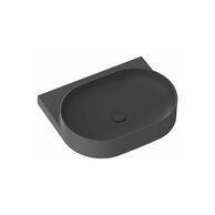 Umyvadlo Ravak Yard 60 keramické tenkostěnné, na konzoli nebo konstrukci Yard, bez otvoru, antracit, XJX03060000