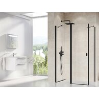 Sprchová stěna Ravak Chrome CPS 100 pevná, černá/transparent, 9QVA0300Z1