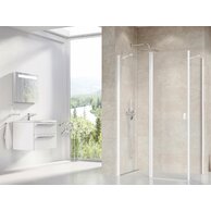 Sprchová stěna Ravak Chrome CPS 90 pevná, bílá mat/transparent, 9QV70E00Z1