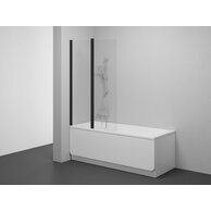 Vanová zástěna Ravak Chrome CSV2 100 dvoudílná pohyblivá, levá, černá/transparent, 7QLA0300Z1