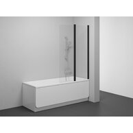 Vanová zástěna Ravak Chrome CSV2 100 dvoudílná pohyblivá, pravá, černá/transparent, 7QRA0300Z1