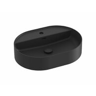 Umyvadlo Ravak Ceramic Slim Shelf 55 O keramické na desku nebo skříňku tenkostěnné, bez přepadu, černé mat, XJX0D155002
