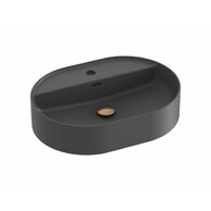 Umyvadlo Ravak Ceramic Slim Shelf 55 O keramické na desku nebo skříňku tenkostěnné, bez přepadu, antracit, XJX03155001