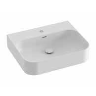 Umyvadlo Ravak Ceramic Slim Wall 55 R keramické na zeď, desku nebo skříňku tenkostěnné, bez přepadu, bílé mat, XJX0E155006