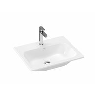 Umyvadlo Ravak Chrom Slim 60 keramické do skříňky, s přepadem, bílé, XJX01160008