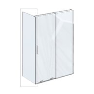 Pevná stěna Ravak Roll 100 , chrom/transparent, X90VA0C00Z1