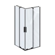 Sprchový kout Ravak Roll 90 rohový, černá/transparent, X14V70300Z1