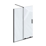 Sprchový kout Ravak Roll 110 Walk-In, černá/transparent, X9WVD0300Z1