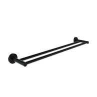 Ravak Kona držák ručníků 600mm dvojitý, černá mat, X07P1304