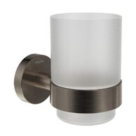 Ravak Kona držák se skleničkou. kartáčovaný grafit, X07P1335