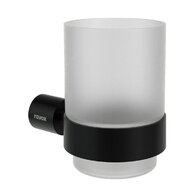 Ravak Fold držák se skleníčkou, černá mat, X07P1354