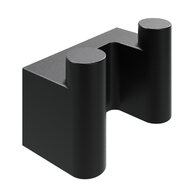 Ravak Chrome II dvojháček nástěnný, černá mat, X07P1374