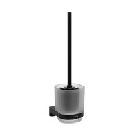 Ravak Chrome II WC štětka s nádobkou, černá mat, X07P1384