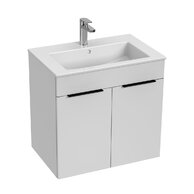 Skříňka Jika Cube 65 s umyvadlem Cube, bílá, úchytky antracit, H4536011763001