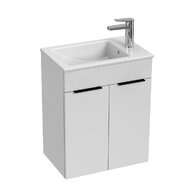 Skříňka Jika Cube 50 s umyvadlem Cube, bílá, úchytky antracit, H4536411763001