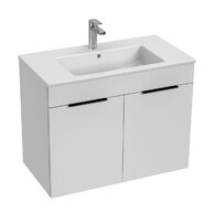 Skříňka Jika Cube 80 s umyvadlem Cube, bílá, úchytky antracit, H4537521763001