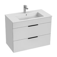 Skříňka Jika Cube 80 s umyvadlem Cube, bílá, úchytky antracit, H4537621763001