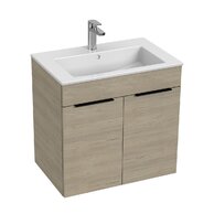 Skříňka Jika Cube 65 s umyvadlem Cube, jasan, úchytky antracit, H4536011765141