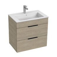 Skříňka Jika Cube 65 s umyvadlem Cube, jasan, úchytky antracit, H4536021765141