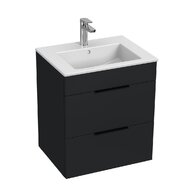 Skříňka Jika Cube 55 s umyvadlem Cube, antracit, úchytky antracit, H4536121763521