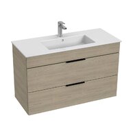 Skříňka Jika Cube 100 s umyvadlem Cube, jasan, úchytky antracit, H4536521765141