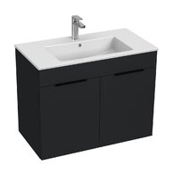 Skříňka Jika Cube 80 s umyvadlem Cube, antracit, úchytky antracit, H4537521763521