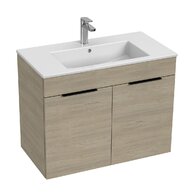 Skříňka Jika Cube 80 s umyvadlem Cube, jasan, úchytky antracit, H4537521765141