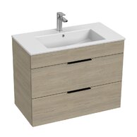 Skříňka Jika Cube 80 s umyvadlem Cube, jasan, úchytky antracit, H4537621765141