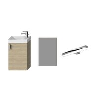 Skříňka Jika Petit 40 s umyvadlem, se zrcadlem a osvětlením, jasan, H45J5141755141