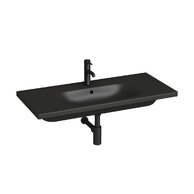 Umyvadlo Jika Mio-N 100 závěsné, s otvorem pro baterii, s přepadem, černá, H8147137161041