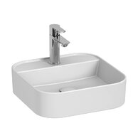 Umyvadlo Jika Astra 40 na desku, čtvercové, s otvorem pro baterii, bez přepadu, bílá lesk, H8183610001111