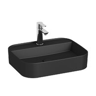 Umyvadlo Jika Astra 50 na desku, obdélníkové, s otvorem pro baterii, bez přepadu, černá mat, H8183627161111