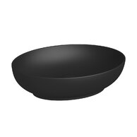 Umyvadlo Jika Astra 52 na desku, oválné, bez otvoru pro baterii, bez přepadu, černá mat, H8183647161121