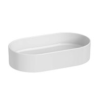 Umyvadlo Jika Astra 52 na desku, oválné, bez otvoru pro baterii, bez přepadu, bílá mat, H8183667571121