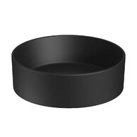 Umyvadlo Jika Cubito Pure 40 na desku, kruhové, bez otvoru pro baterii, bez přepadu, černá mat, H8184207161121