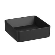 Umyvadlo Jika Cubito Pure 38 na desku, čtvercové, bez otvoru pro baterii, bez přepadu, včetně zátky, černá mat, H8184227161121