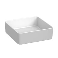 Umyvadlo Jika Cubito Pure 38 na desku, čtvercové, bez otvoru pro baterii, bez přepadu, včetně zátky, bílá mat, H8184227571121