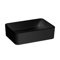 Umyvadlo Jika Cubito Pure 40 na desku, obdélníkové, bez otvoru pro baterii, bez přepadu, černá mat, H8184237161121