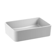 Umyvadlo Jika Cubito Pure 40 na desku, obdélníkové, bez otvoru pro baterii, bez přepadu, bílá mat, H8184237571121