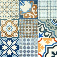 Dlažba El Molino Logos azul mat rektifikovaná 58x58