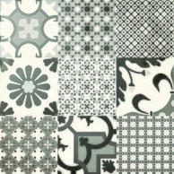 Dlažba El Molino Logos negro mat rektifikovaná 58x58