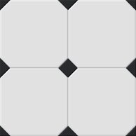 Dlažba El Molino Betera black-white struktura mat rektifikovaná 58x58