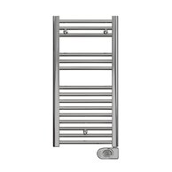 Radiátor Zehnder Aura 79x40 cm, elektrický, s topnou tyčí Musa Eco 150 W, chrom, PBECZ-080-40/MQ