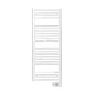 Radiátor Zehnder Aura 130x50 cm, elektrický, s topnou tyčí Musa Eco 750 W, RAL 9016, PBEZ-120-50/MQ