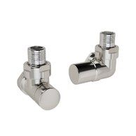 Ventil Zehnder úhlový rohový, rohové šroubení pro zpátečku 1/2", Set G, nerezová ocel, Z-838980