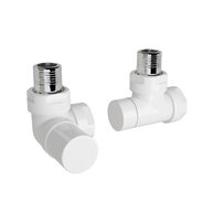 Ventil Zehnder úhlový rohový, rohové šroubení pro zpátečku 1/2", Set I, bílá, Z-838991