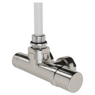 Armatura Zehnder 1-bodová rohová 1/2", s regulační hlavicí vpravo, Set K, nerezová ocel, Z-839010